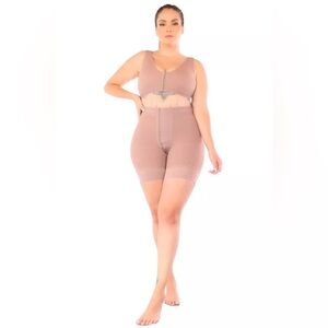 HIGH WAISTED CONTROL SHORT - 4 HOOKS COCOA  SZ L